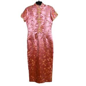 Kimono women's dress, pink long size XL
